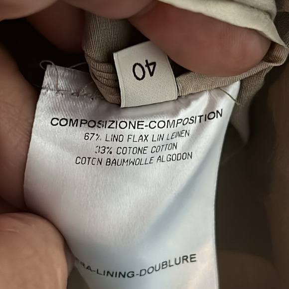 LINEN Blend Stella McCartney Tan Swing Coat Sz 40 - Picture 8 of 10